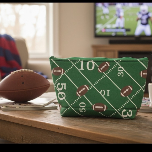 Handmade Other - Green Football Field Storage Pouch